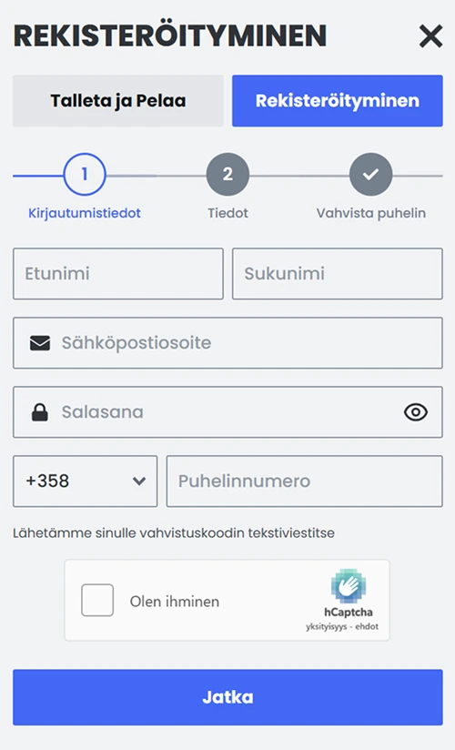 Rekisteröidy 30Bet Casino